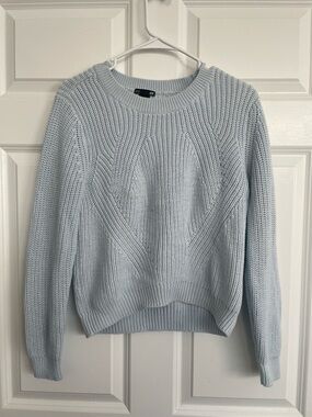 H&M Pale Blue Crewneck Knit Sweater